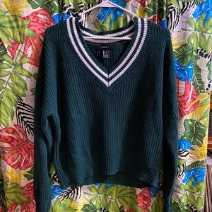 Hunter Green Knit Collegiate F21 Sweater